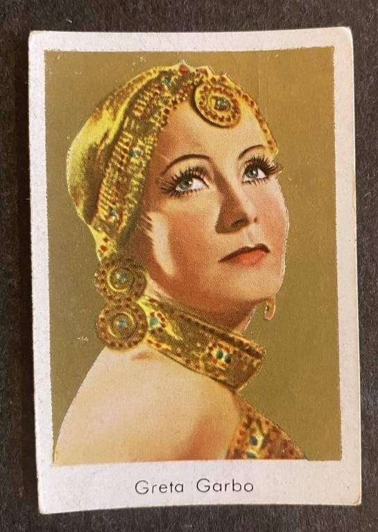 GRETA GARBO: Antique Tobacco Card (1933)