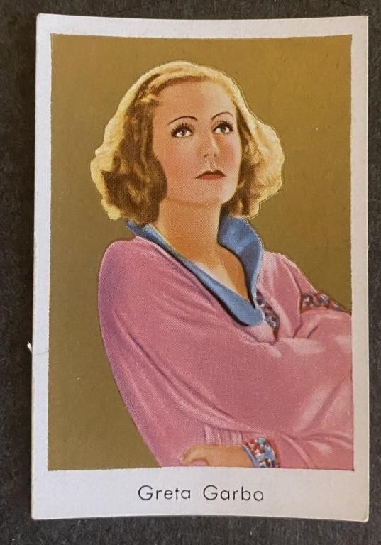 GRETA GARBO: Antique Tobacco Card (1933)