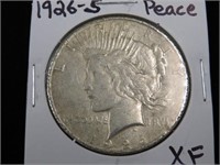 1926 S PEACE SILVER DOLLAR 90% XF