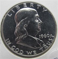1960 Gem Proof Franklin Silver Half Dollar.