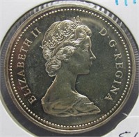1973 Canada proof silver dollar.