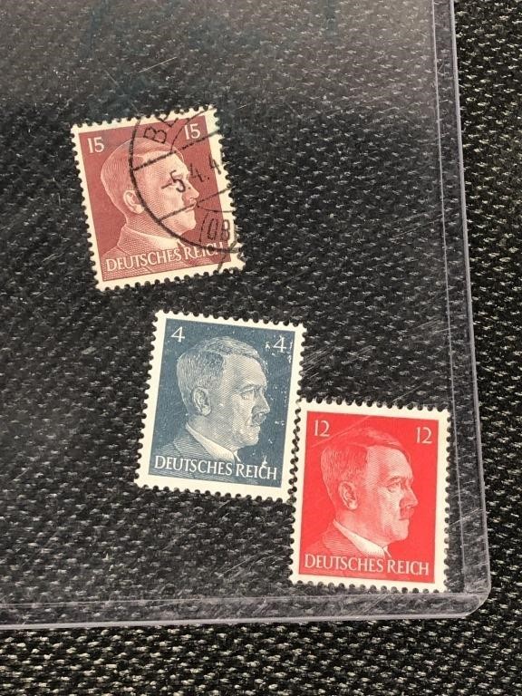 WWII Three German Stamps