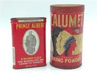 Calumet Baking Powder Tin and Prince Albert