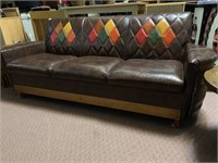 1970s barrel sofa two side tables and matching