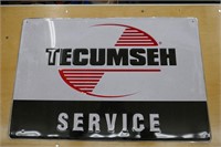 TECUMSEH SERVICE TIN SIGN