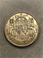 1943 CANADA SILVER ¢50 COIN