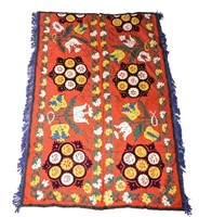 EMBROIDERED SILK SUZANI WALL HANGING