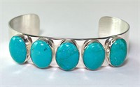 Sterling Turquoise Cuff 39 Grams