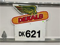 DEKALB SEED CORRUGATED SIGN, 23 1/2 X 24