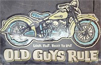Old Guys Rule Motorcycle Sign