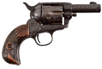 Engraved Colt Sheriffs Model .22 Conversion