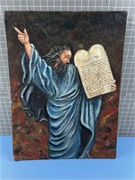 MIXED MEDIA ORIGINAL ART MOSES