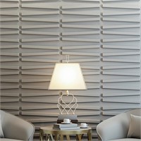 Art3d PVC White Textured 3D Wall Panels for Interi