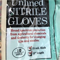 6 Packages of Thick Unlined Nitrile Gloves