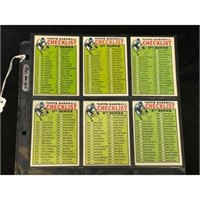 (6) 1964 Topps Baseball Checklists