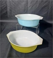 Lot Of 2  Pastel Pyrex Casserole Dishes