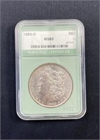 1883-O Morgan Silver Dollar Slabbed