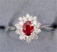 0.5ct natural pigeon blood ruby ring in 18k gold