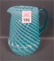 N'Wood Blue Opal Chrysanthemum Base Swirl Creamer