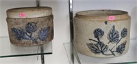 2 Blue & White Stoneware Pcs.