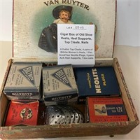 Old Shoemaker Items in Cigar box