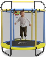 Bcan 60' Kids Mini Trampoline With Enclosure Net