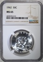 1962 FRANKLIN HALF DOLLAR NGC