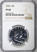 1954 FRANKLIN HALF DOLLAR NGC PF68