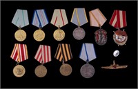 Vintage Soviet Military Medal Collection