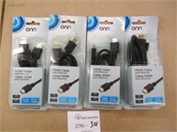 4 New HDMI Cables ~ 3ft & 6ft