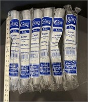6 Packages Plastic 1 oz. Souffle/Portion Cups