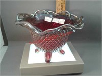 Imperial Glass candy dish - 4 1/4" tall iridized