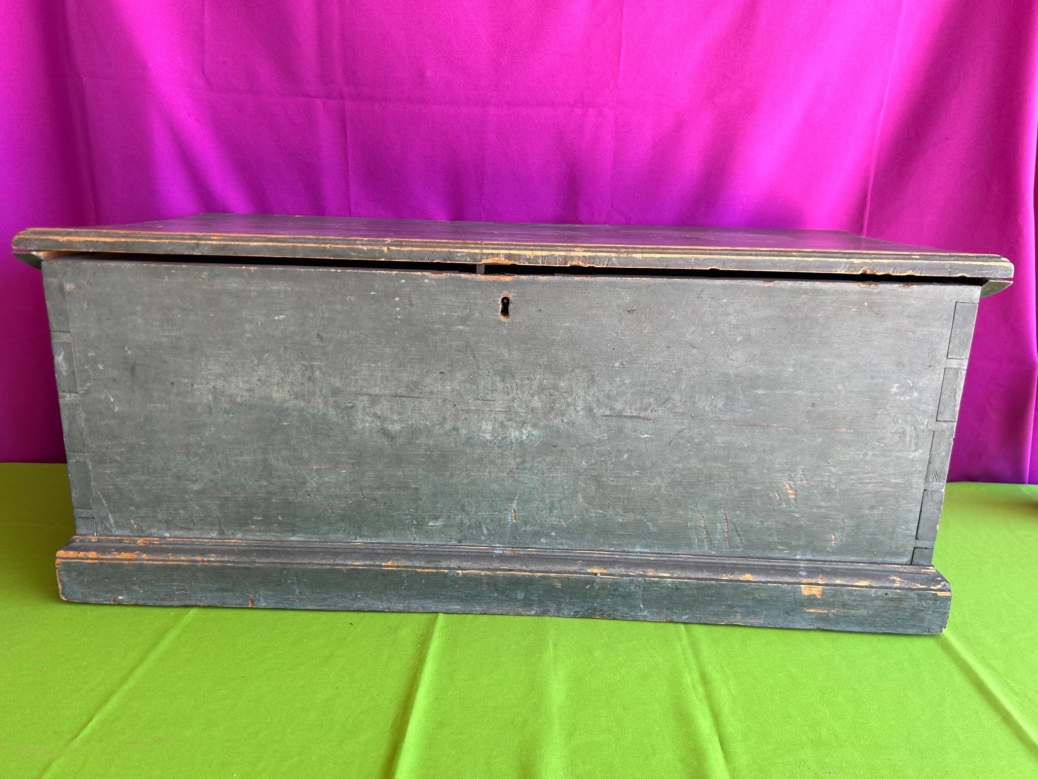 Antique Hand Made Wood Sea Chest