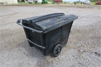 USED GARBAGE BIN ON WHEELS 39"L X 24"W X 30"H