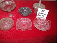 Candy Dishes / Bowls / Compote - 6pc Glass