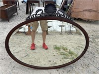 MHG OVAL RIBBON CARVED MIRROR