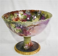 Rare Antique 2pc  Lenox Belleek Pedestal Bowl
