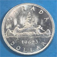 1962 BU Silver Dollar Canada