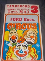 Ford Bros Circus poster Lindsborg KS
