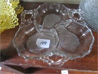 3 Section Condiment Dish w/Handles