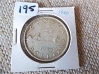 Canadian 1960  Silver One Dollar Coin