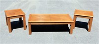Coffee Table w 2 Side Table Set Wood