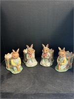 4pc Bunny Vases