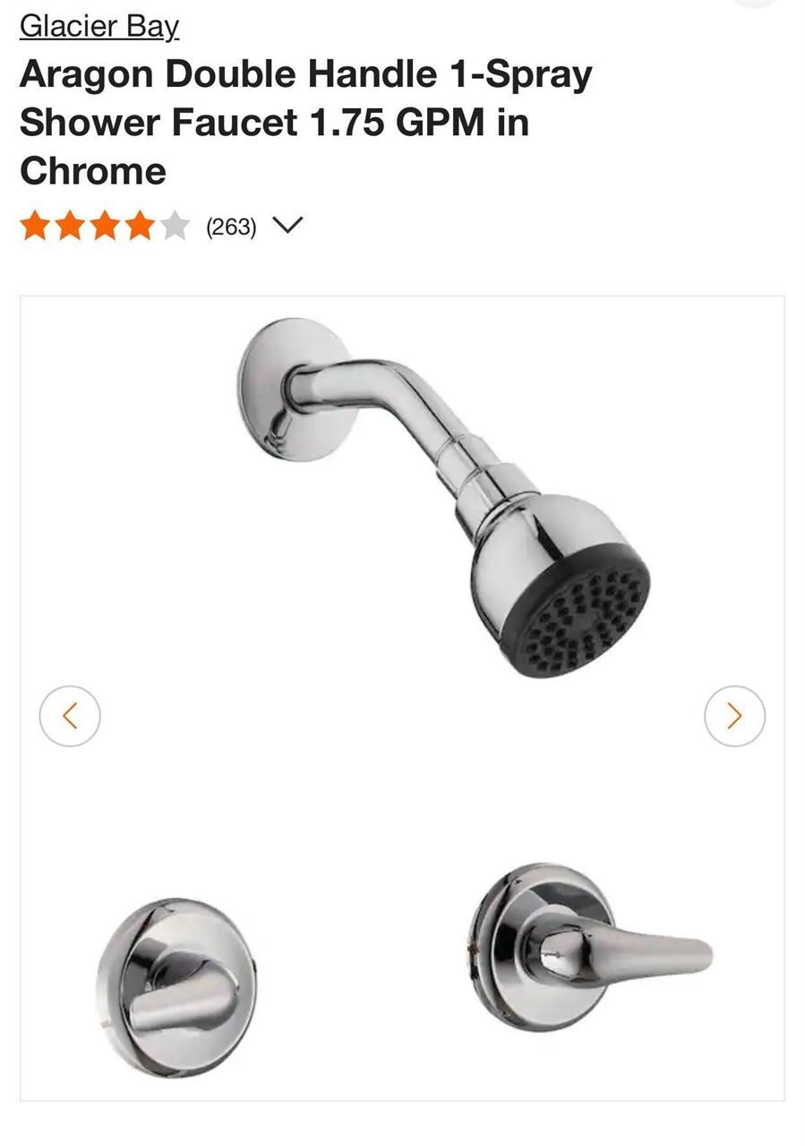 Glacier Bay Aragon Double Handle Shower Faucet