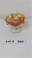 VINTAGE MARIGOLD CARNIVAL DEPRESSION GLASS CANDY D