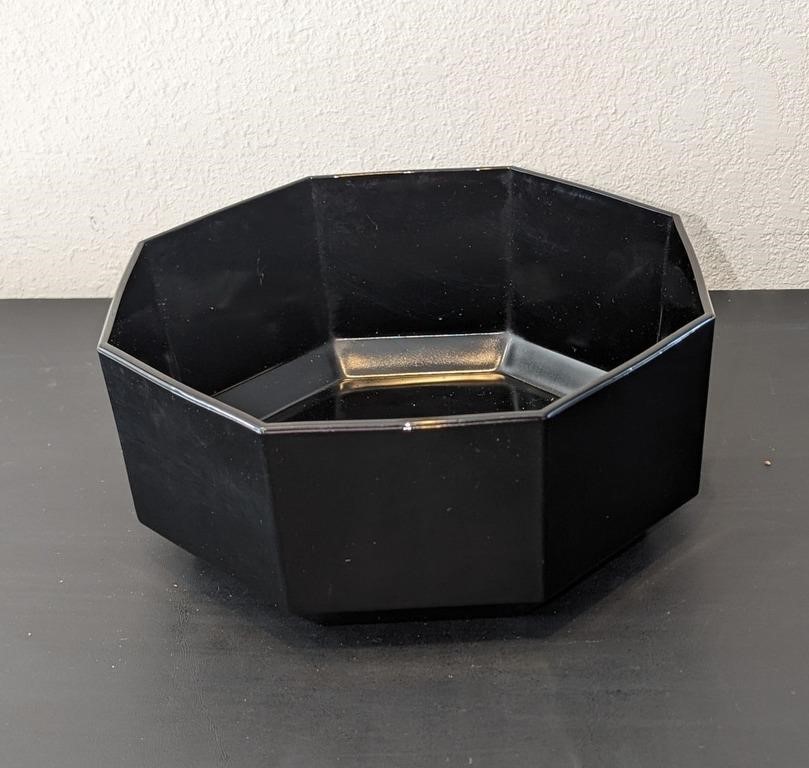 Arcoroc Black Octagonal Bowl