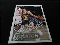John Stockton signed Trading Card w/coa