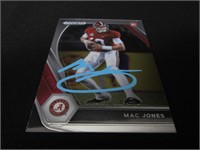 Mac Jones signed Trading Card w/Coa