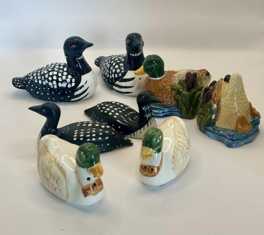 Ducks and Loon collectible Salt and Pepper