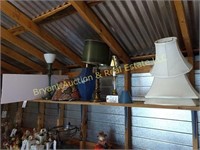 Assorted lamps and shades